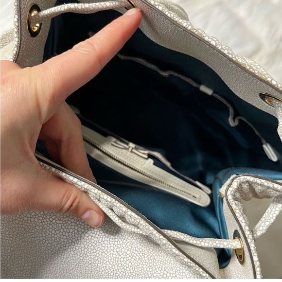 Henri Bendel No 7 Stringray Silver Convertible Backpack - Picture 5 of 11